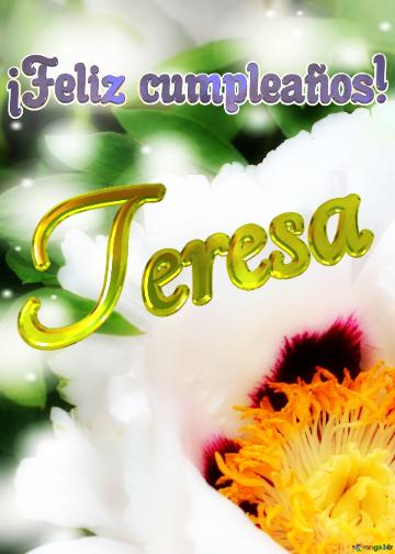 ¡feliz Cumpleaños! Teresa  El Jardín De Los Sueños: Flores Que Nos Invitan A Soñar