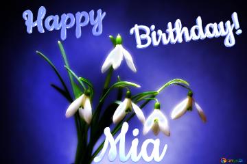 Happy               Birthday! Mia  Flowers