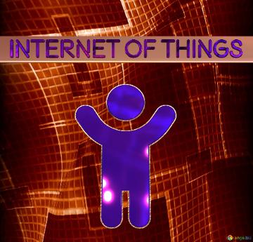 Internet of Things     Red  technology background
