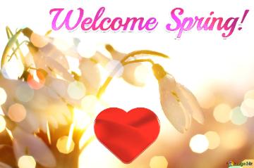 Heart Welcome Spring! Spring Background