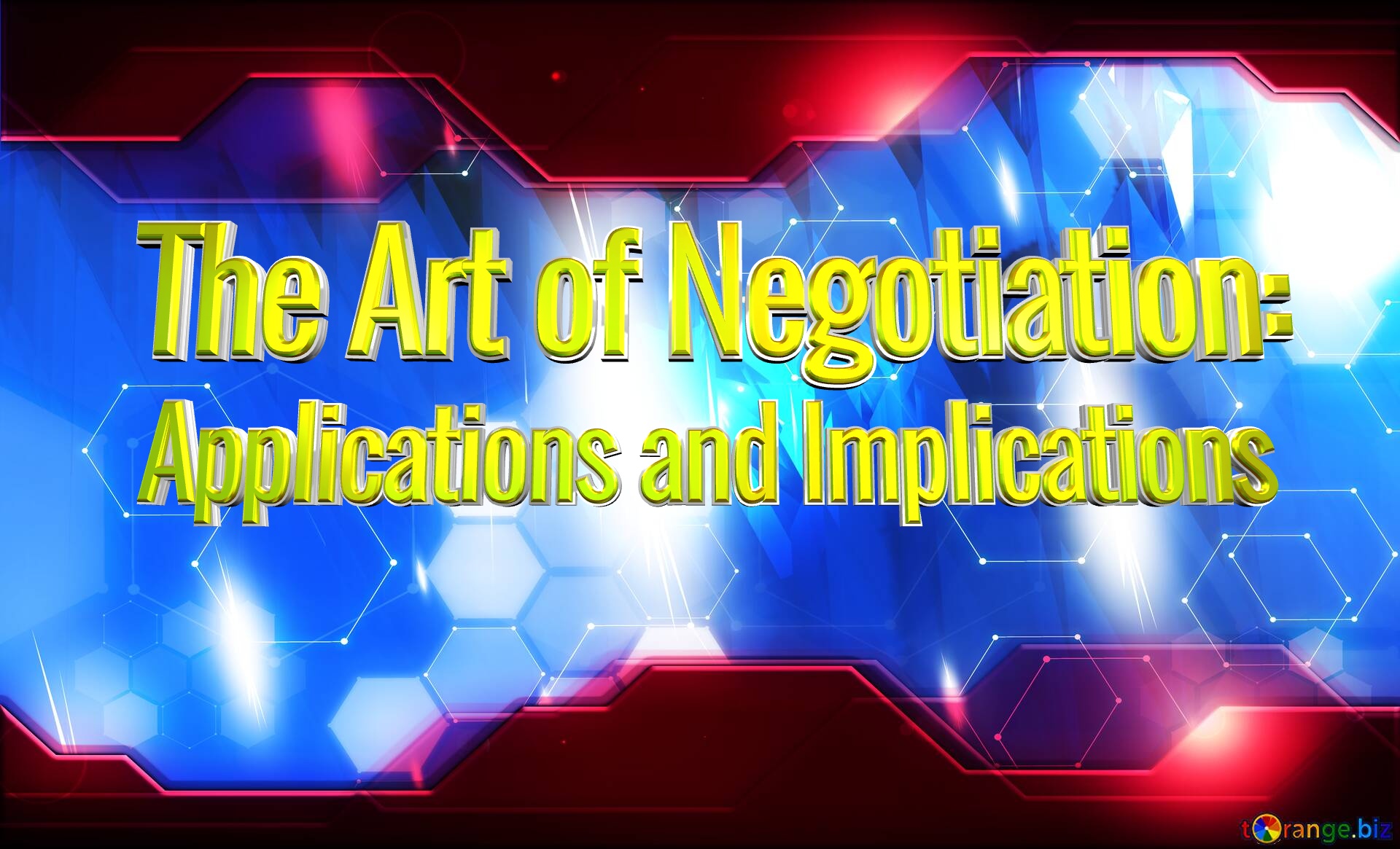 The Art of Negotiation: Applications and Implications  Blue futuristic shape. Computer generated abstract background. Hi-tech Concept Red Technology №0