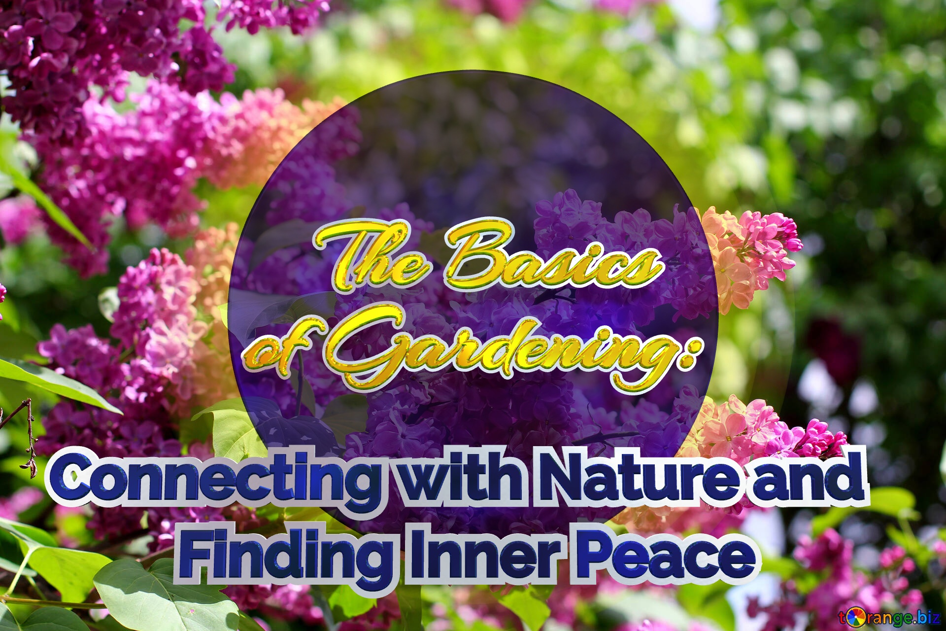   The Basics  of Gardening:   Connecting with Nature and           Finding Inner Peace  Bright picture with lilac flowers №37487