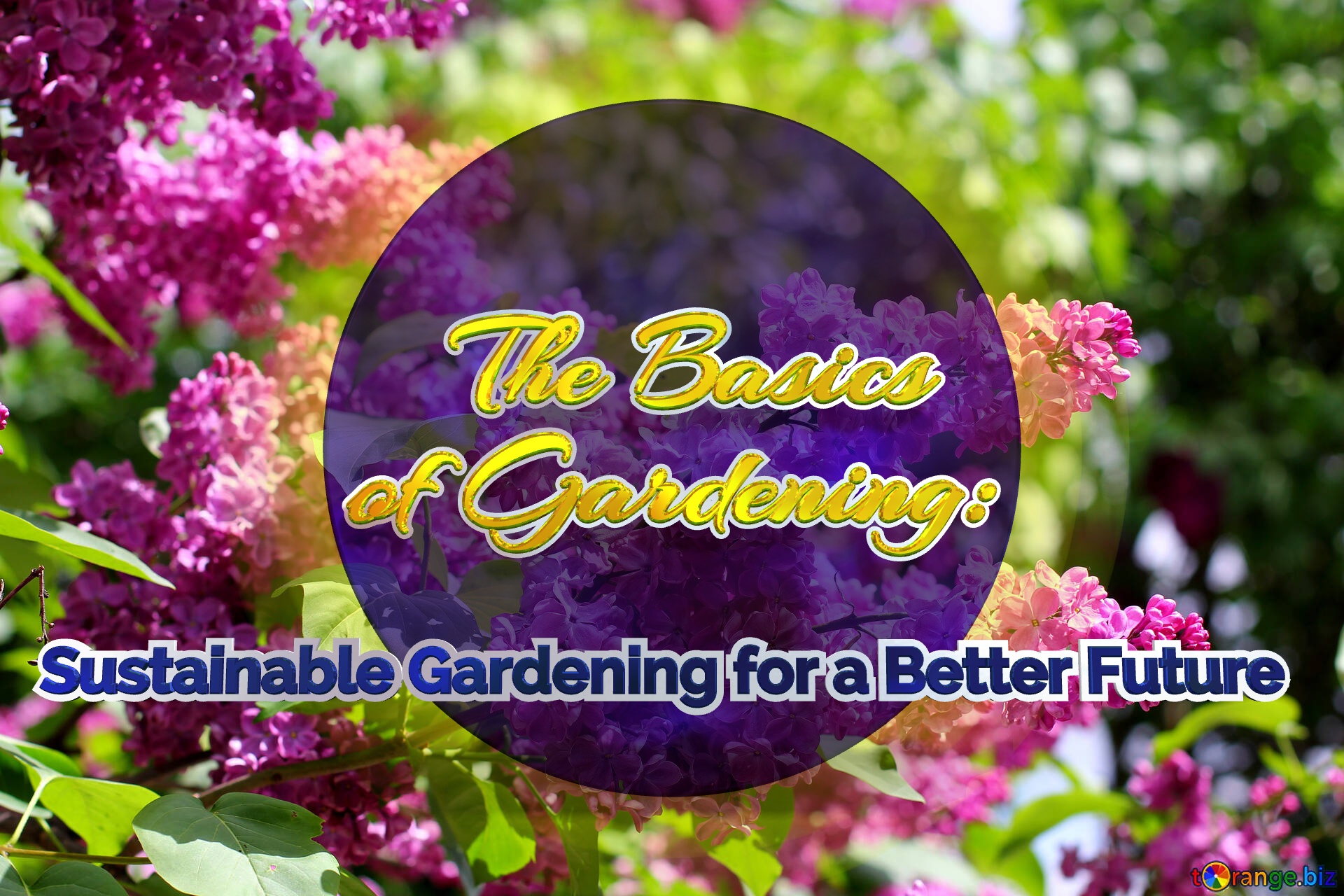    The Basics  of Gardening:   Sustainable Gardening for a Better Future  Bright picture with lilac flowers №37487