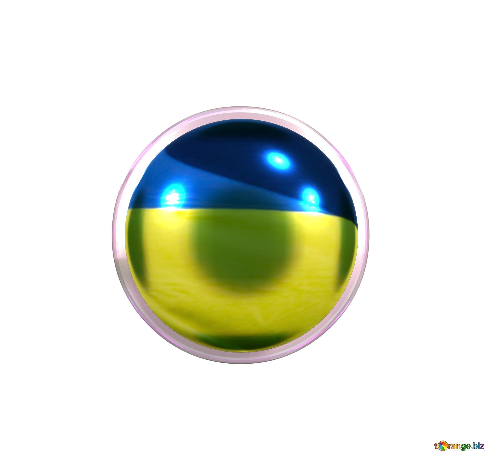 Ukrainian 3d metal button Green button  transparent png №0