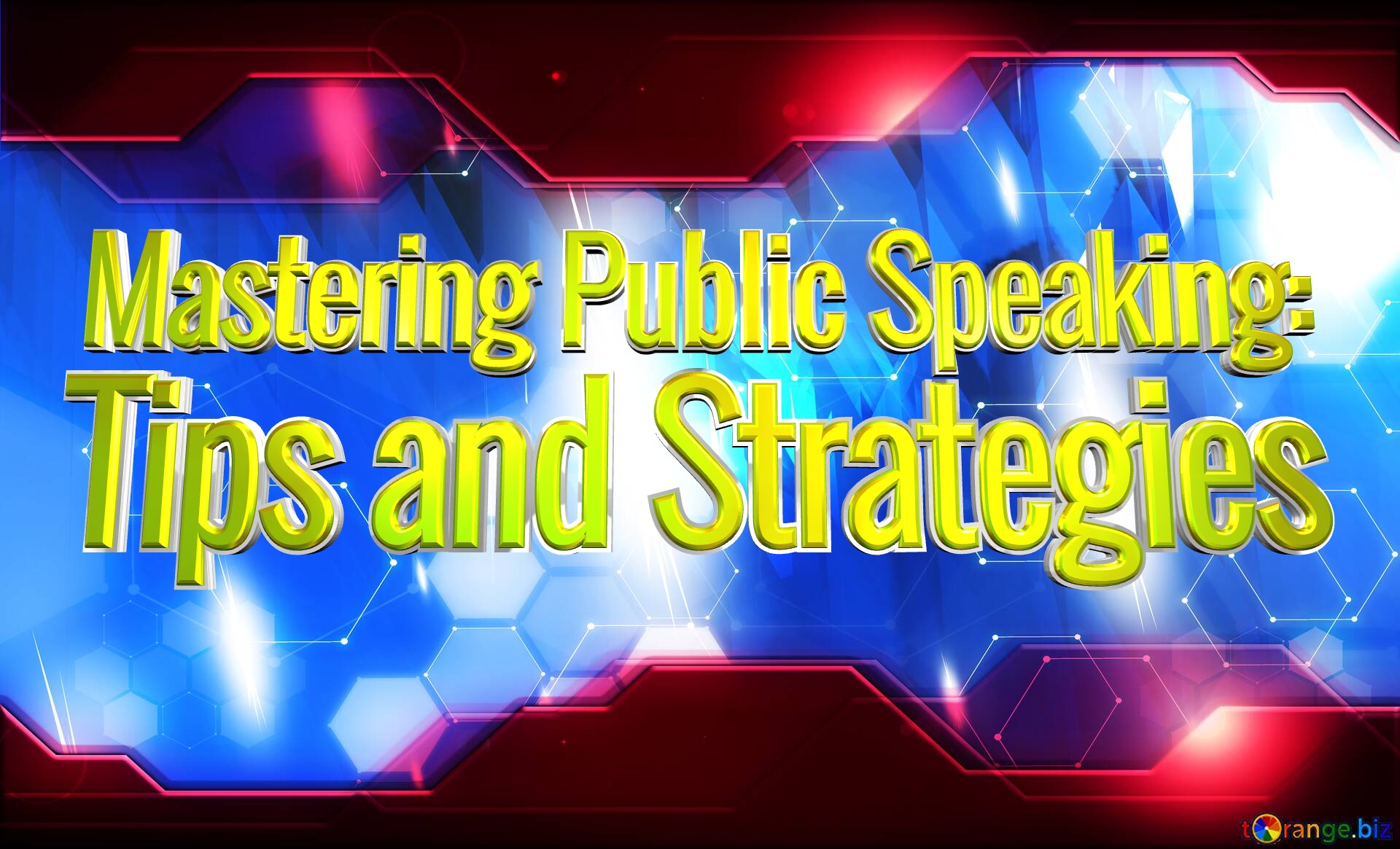 Mastering Public Speaking: Tips and Strategies Blue futuristic shape. Computer generated abstract background. Hi-tech Concept Red Technology №0