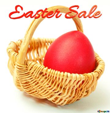 Easter Sale  Red  Chicken  Egg   Basket