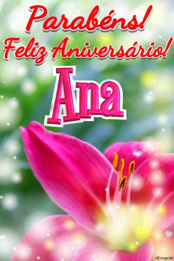 Feliz Aniversário! Parabéns! Ana 