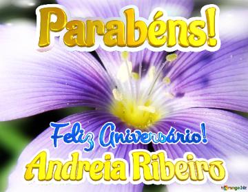 Feliz Aniversário! Parabéns! Andreia Ribeiro  Jardim Da Harmonia