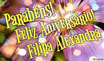 Feliz Aniversário! Parabéns! Filipa Alexandra 