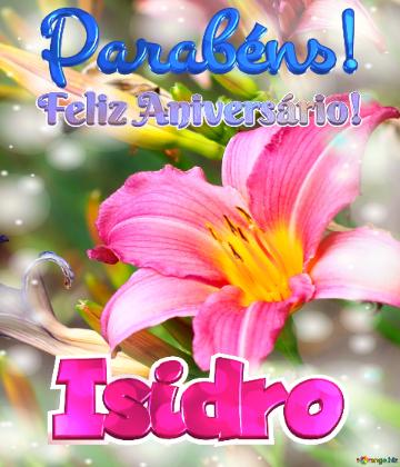 Feliz Aniversário! Parabéns! Isidro  Jardim Dos Sonhos