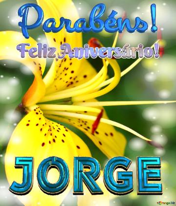 Feliz Aniversário! Parabéns! Jorge 