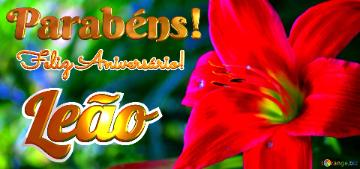 Feliz Aniversário! Parabéns! Leão Jardim Encantado