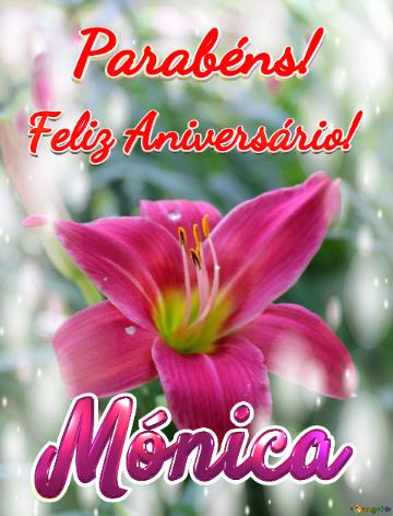 Feliz Aniversário! Parabéns! Mónica  Flores Da Gratidão