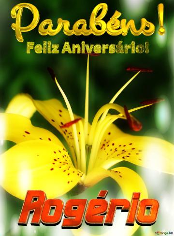 Feliz Aniversário! Parabéns! Rogério  Flores Da Liberdade