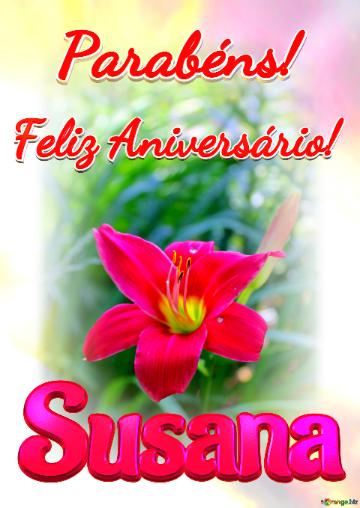 Feliz Aniversário! Parabéns! Susana  Jardim Das Memórias