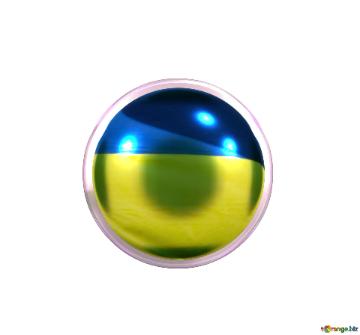 Ukrainian 3d metal button