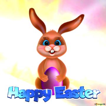 Happy Easter Funny Easter Rabbit Background