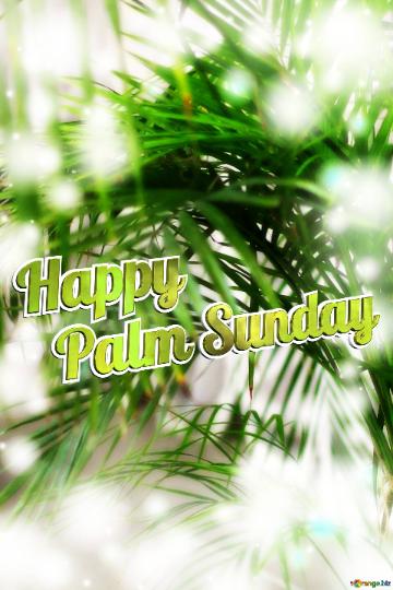Happy Palm Sunday palm background