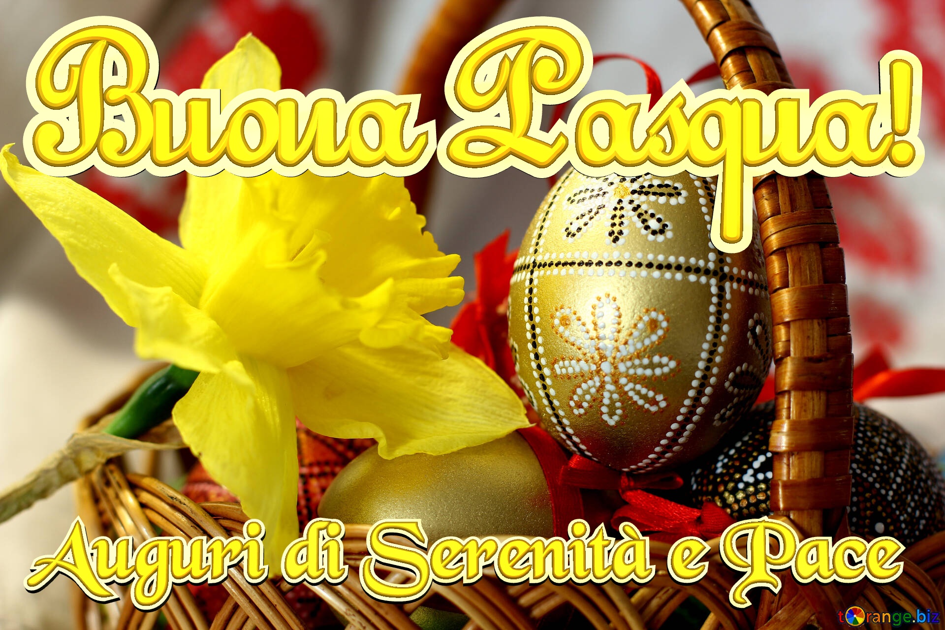 Buona Pasqua! Auguri di Serenità e Pace  Easter background №29693