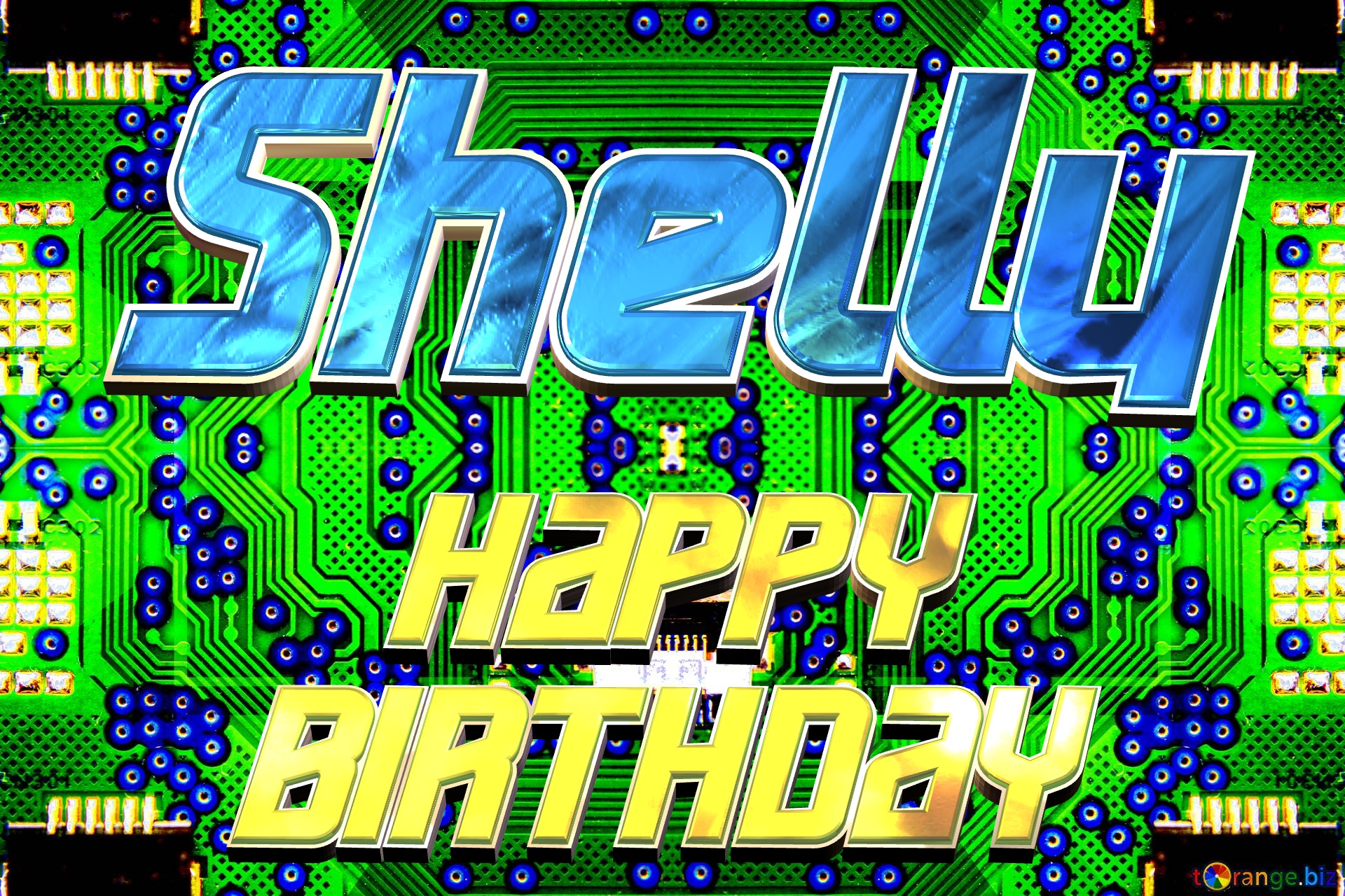   HAPPY BIRTHDAY Shelly  Printed Circuit Board PCB Design №0