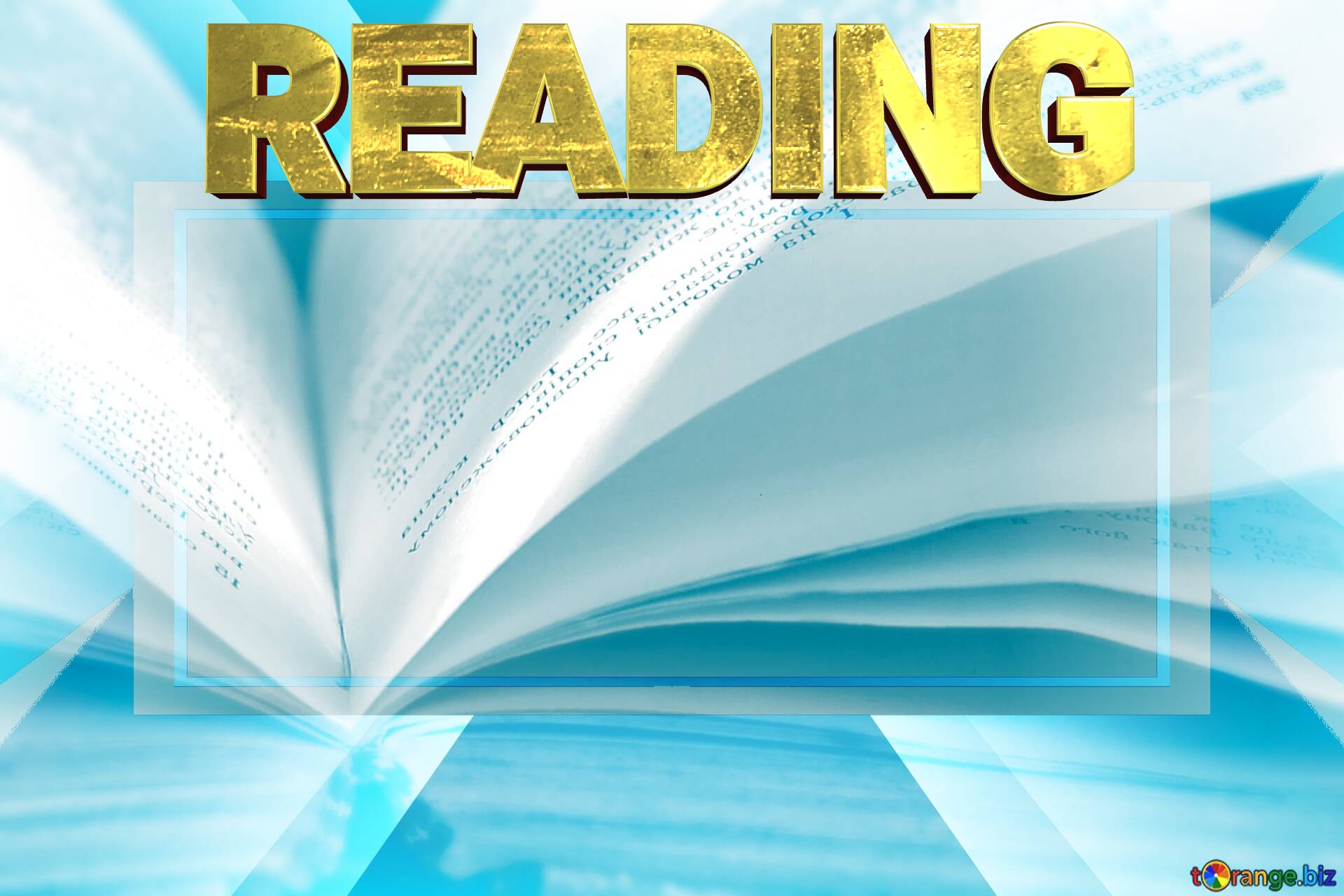 READING  books powerpoint template background №0