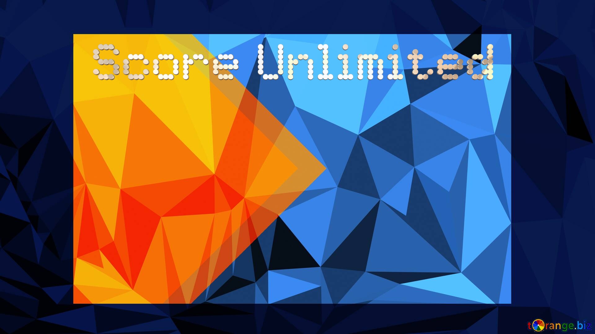 Score Unlimited  background Polygonal blue orange №0