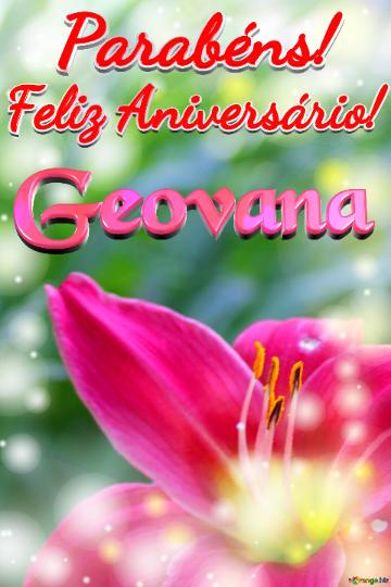 Feliz Aniversário! Parabéns! Geovana   Jardim Da Renovação Interior