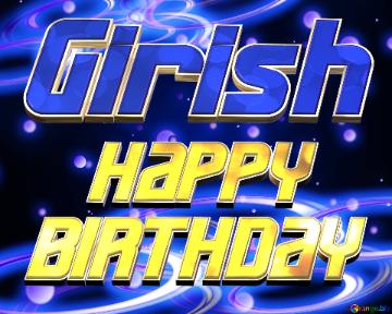   Happy Birthday Girish  Technology Background