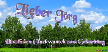 Lieber Jörg Herzlichen Glückwunsch zum Geburtstag   Cover. Desktop wallpaper on forest and sky.