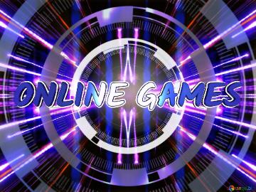 ONLINE GAMES Space  Lights Blue gradient background