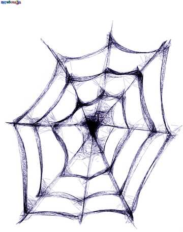 FX №624 Cyan color. Clipart for Halloween Spider Web.