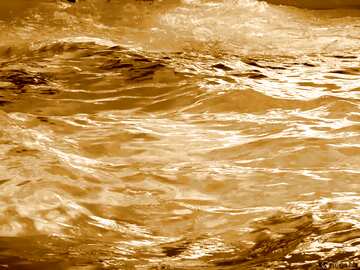 FX №685 Yellow color. Waves on water.