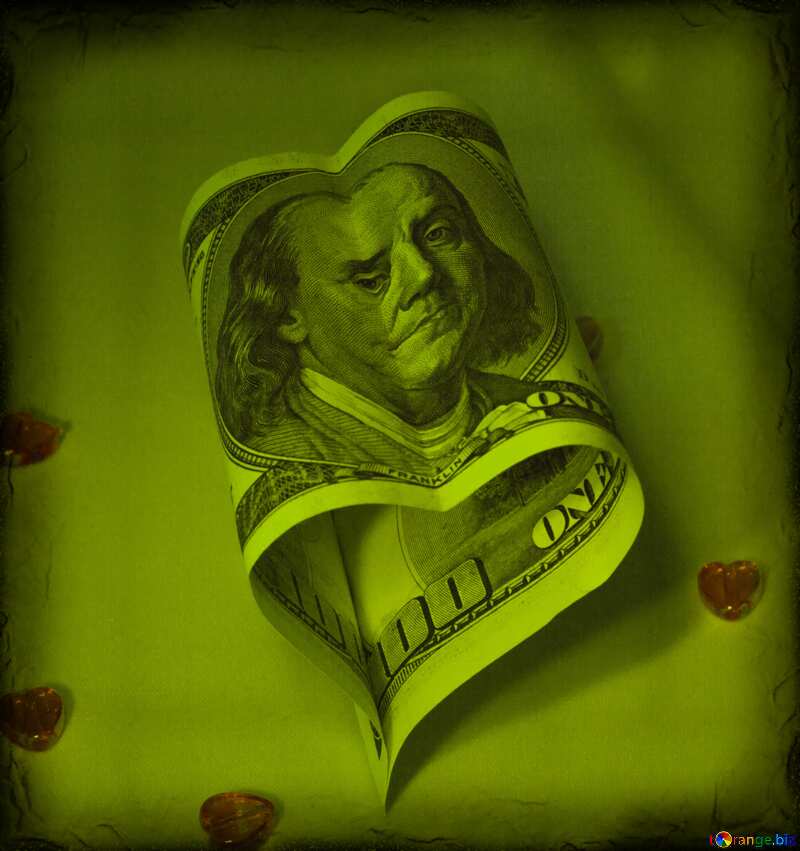 Green color. Valentine out of money. №17531