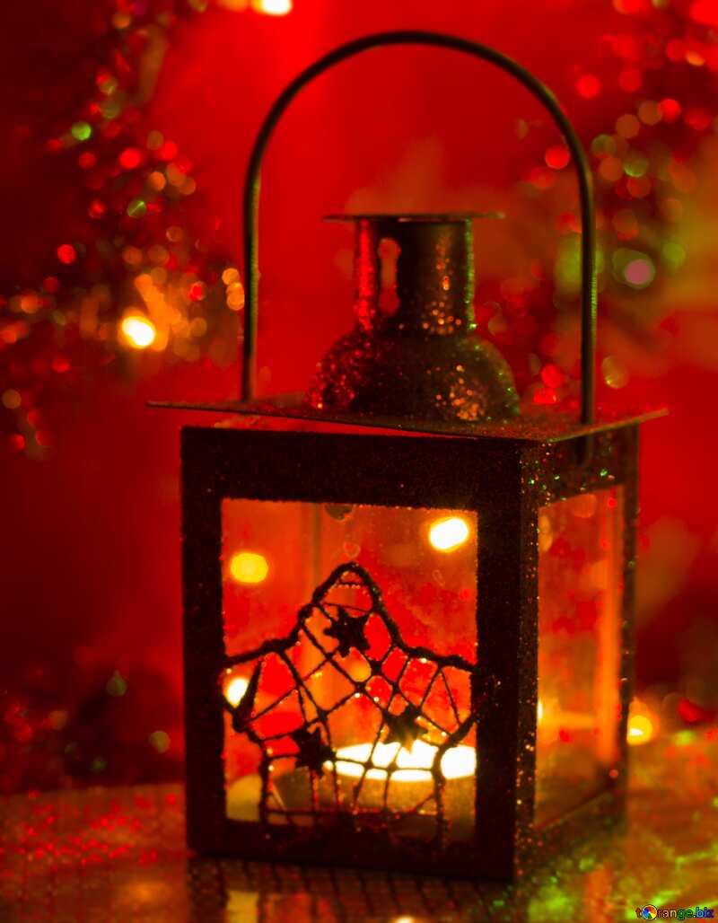 Red color. New Year Lantern. №15044