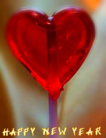 FX №10729 Love  lollipop heart happy new year
