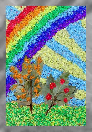 FX №10152 coloured rainbow mosaic childrens
