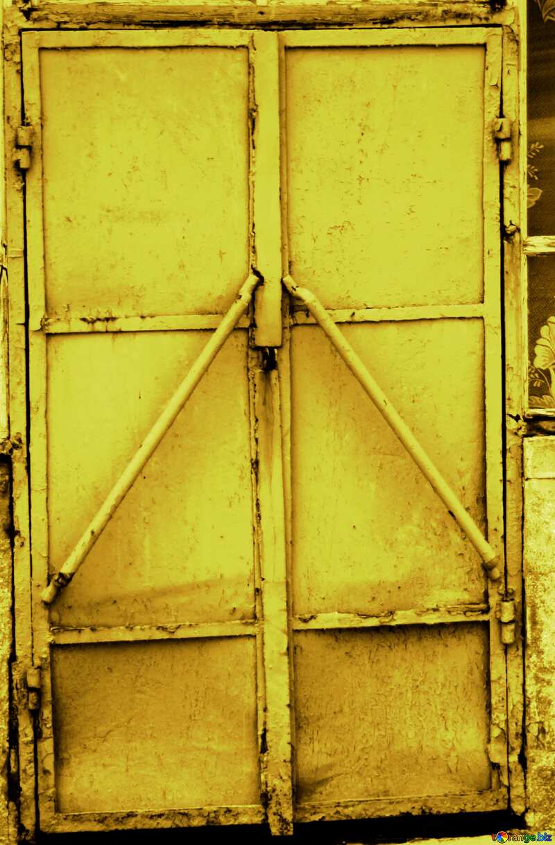 Colore giallo. La trama delle porte di ferro blu. №13776