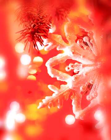 FX №102675 Christmas snowflake blur frame