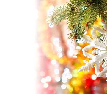 FX №102475 christmas tree with snowflake white background