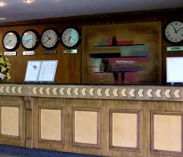 FX №104533 hotel lobby desk clock