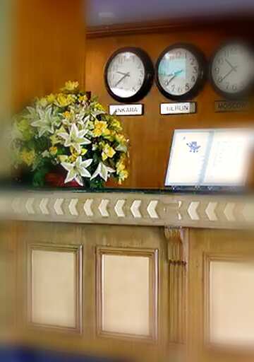 FX №104528 The hotel desk clock blur frame