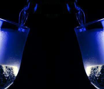 FX №105801 blue drinks in glass