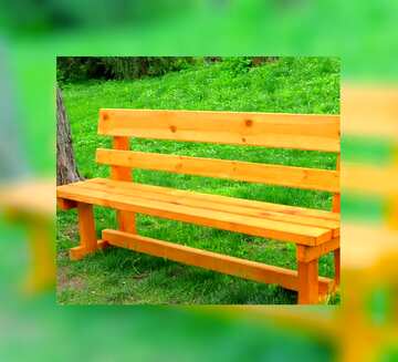 FX №106113 Wooden bench fuzzy border