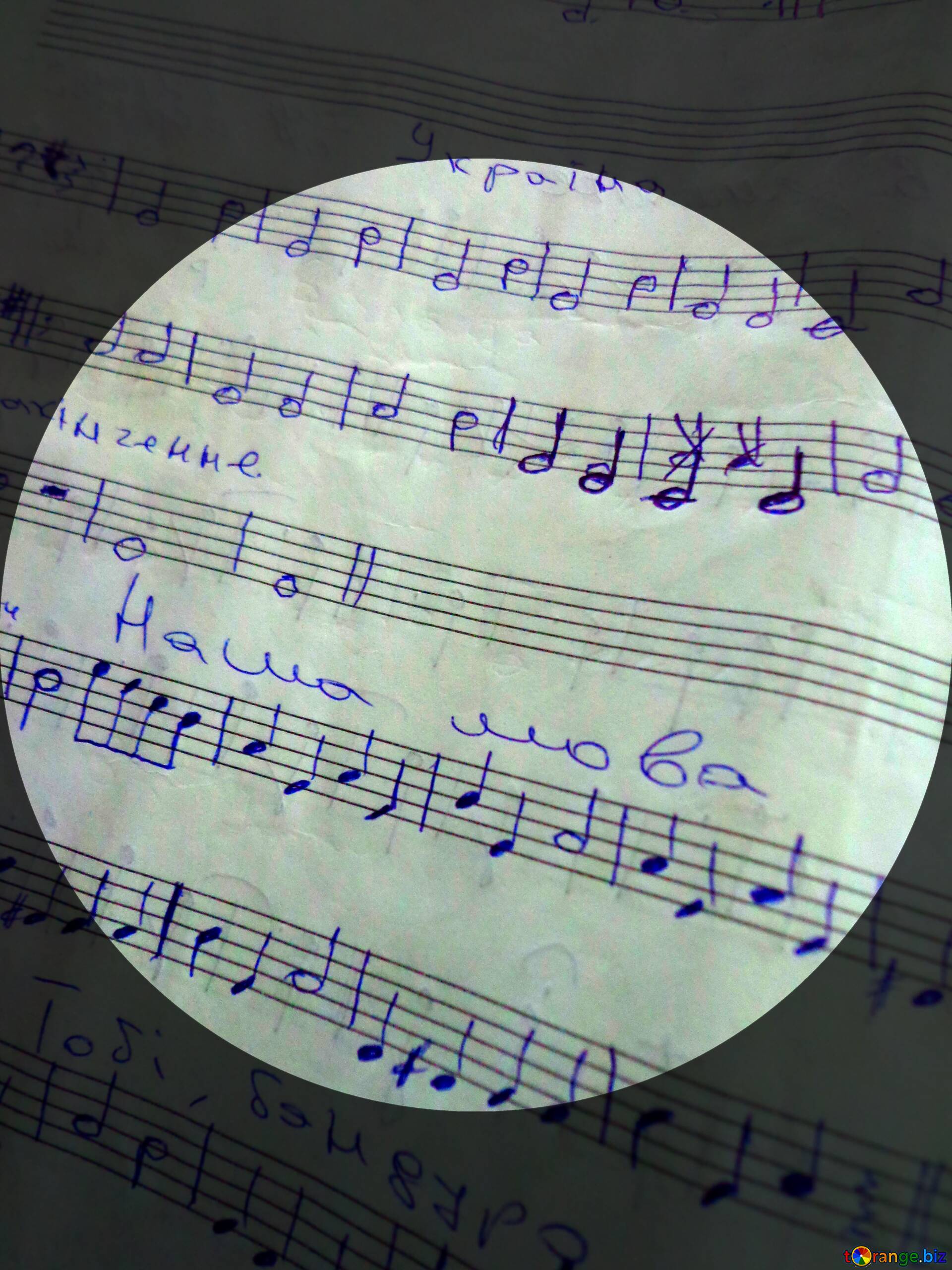 Download free picture Music sheet hand write notes on CC-BY
