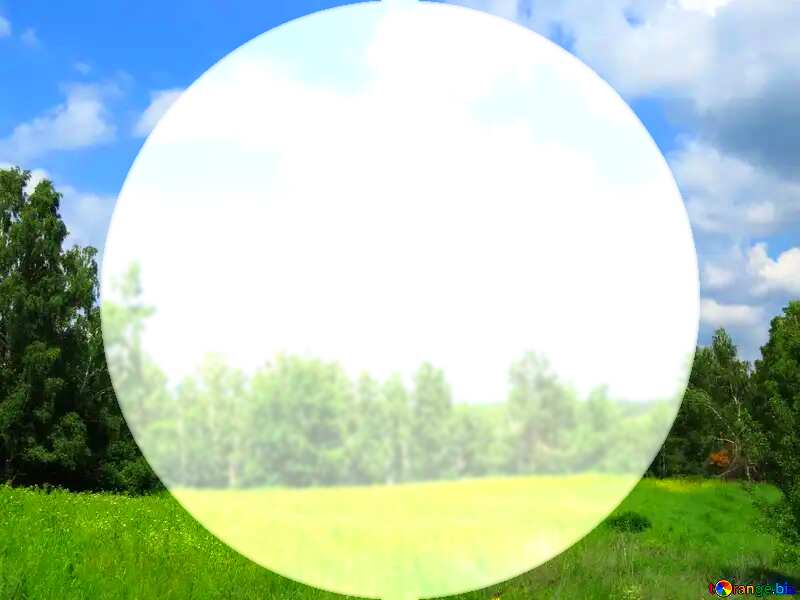 paisagem de uma natureza com um circulo branco no meio №26676