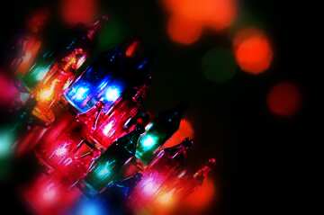 FX №110282 Background Christmas lights blur frame