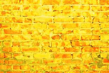 FX №112808 Стена  из кирпича желтого цвета с вкраплением красного