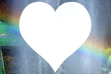 FX №114422 Rainbow spray love heart white background