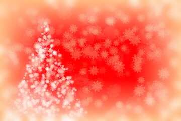 FX №114699 red background christmas tree