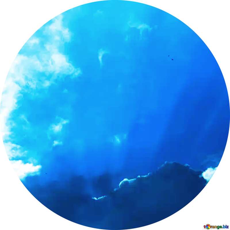 Dark blue sky circle frame №22676